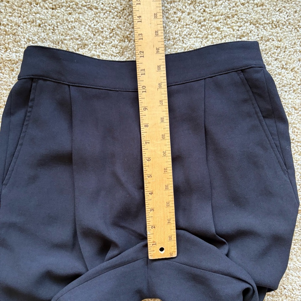 Spanx Carefree Crepe Pleated Wide Leg Trousers Size Medium Black Pull On - Picture 6 of 10